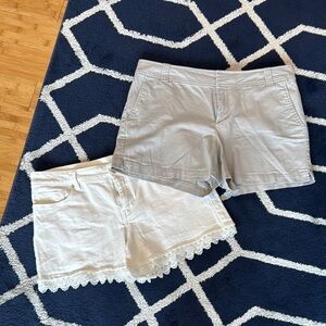Two pairs of New York and Company Casual Shorts